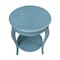 International Concepts Round Cambria  End Table, 18 W, 18 L, 24 in H, Wood, Antique Rubbed Ocean Blue OT32-18R-18 - alternate 7